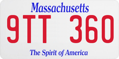 MA license plate 9TT360