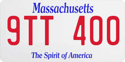 MA license plate 9TT400