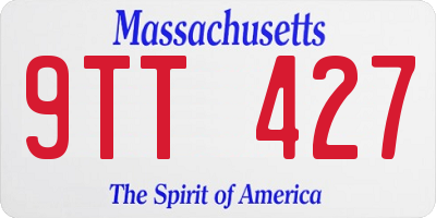 MA license plate 9TT427
