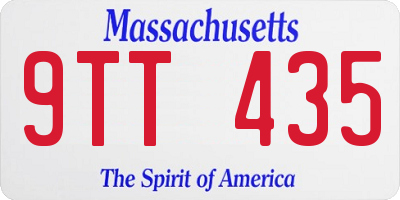 MA license plate 9TT435