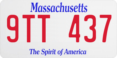 MA license plate 9TT437