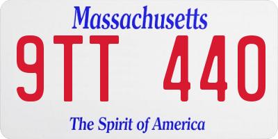 MA license plate 9TT440