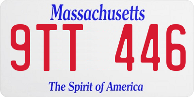 MA license plate 9TT446