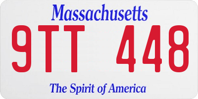 MA license plate 9TT448