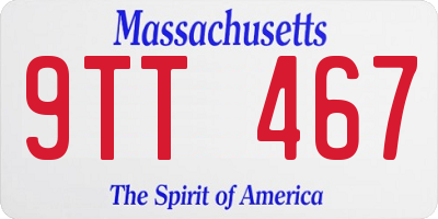 MA license plate 9TT467