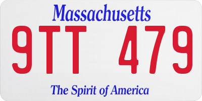 MA license plate 9TT479