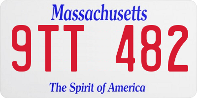 MA license plate 9TT482
