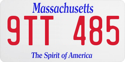 MA license plate 9TT485