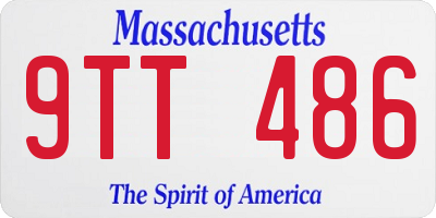 MA license plate 9TT486