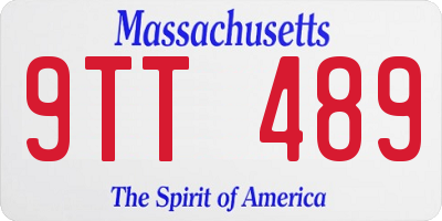 MA license plate 9TT489
