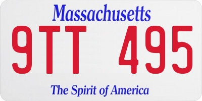 MA license plate 9TT495