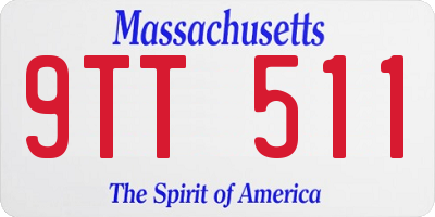 MA license plate 9TT511