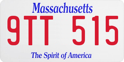 MA license plate 9TT515