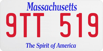 MA license plate 9TT519