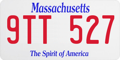 MA license plate 9TT527
