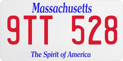 MA license plate 9TT528