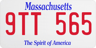 MA license plate 9TT565