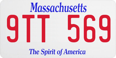 MA license plate 9TT569