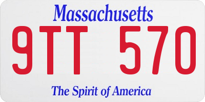 MA license plate 9TT570