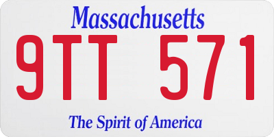 MA license plate 9TT571