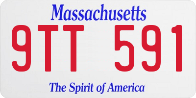 MA license plate 9TT591