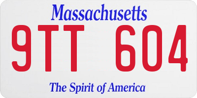 MA license plate 9TT604