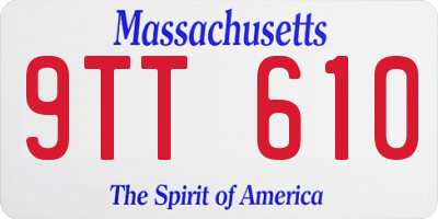 MA license plate 9TT610