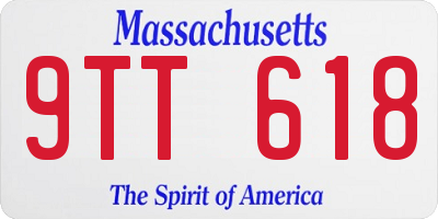 MA license plate 9TT618