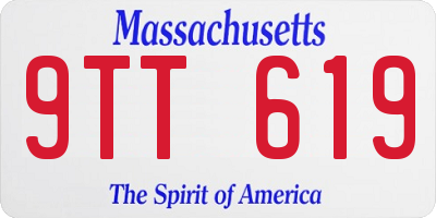 MA license plate 9TT619
