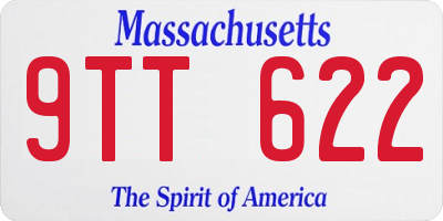 MA license plate 9TT622
