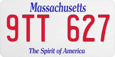 MA license plate 9TT627