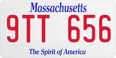 MA license plate 9TT656
