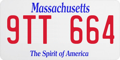 MA license plate 9TT664