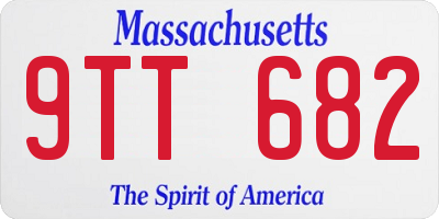 MA license plate 9TT682