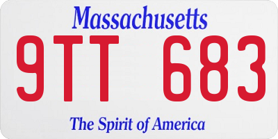 MA license plate 9TT683