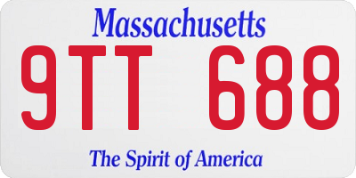 MA license plate 9TT688