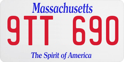 MA license plate 9TT690