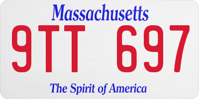 MA license plate 9TT697