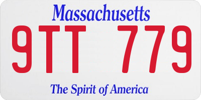 MA license plate 9TT779