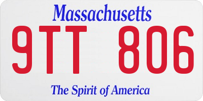 MA license plate 9TT806