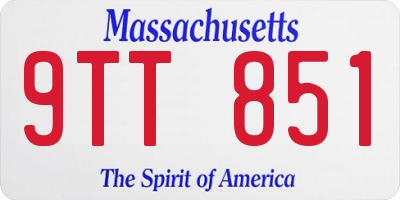 MA license plate 9TT851