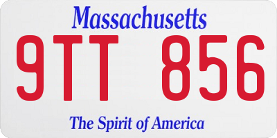 MA license plate 9TT856
