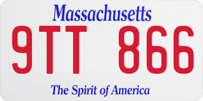 MA license plate 9TT866