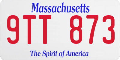 MA license plate 9TT873