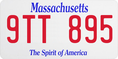 MA license plate 9TT895