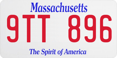 MA license plate 9TT896