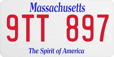 MA license plate 9TT897