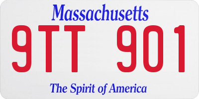 MA license plate 9TT901