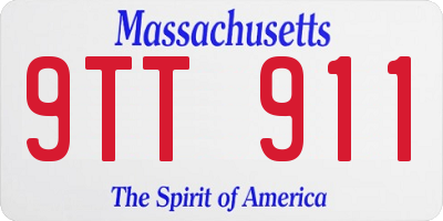 MA license plate 9TT911