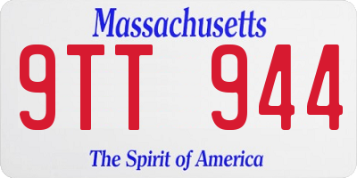 MA license plate 9TT944